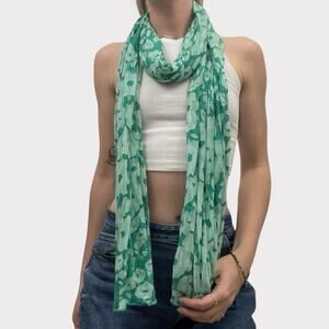 💙3 for $15 Teal Sheer Floral Print Long Scarf